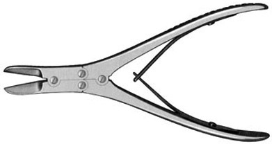Rowland-Ruskin Forceps, Double-Action, Narrow Jaws, 7 1/8" (18.0 Cm), Curved
